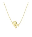 Silver Initial Letter Necklace R SPE-5558